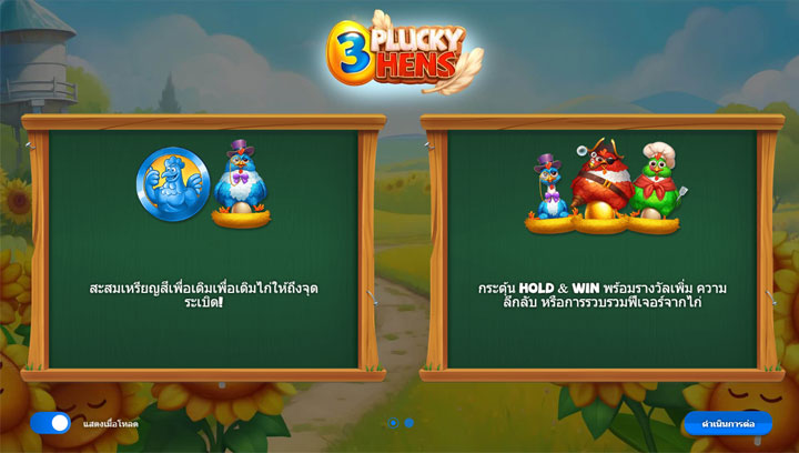 สล็อต 3 Plucky Hens